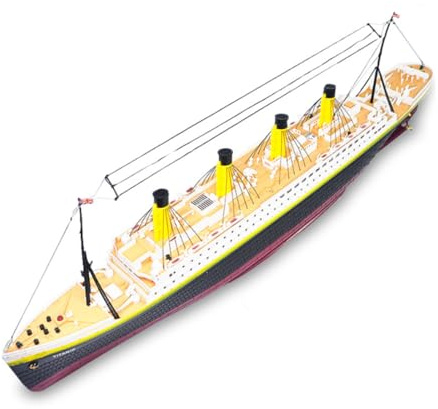 Lumitex Remote Control Cruise Boat with LED Lights - 2.4G RC 3CH High Speed Electric NQD Titanic Cruise Ship Watercraft Model for Indoor and Outdoor- Gifts for Kids and Adults