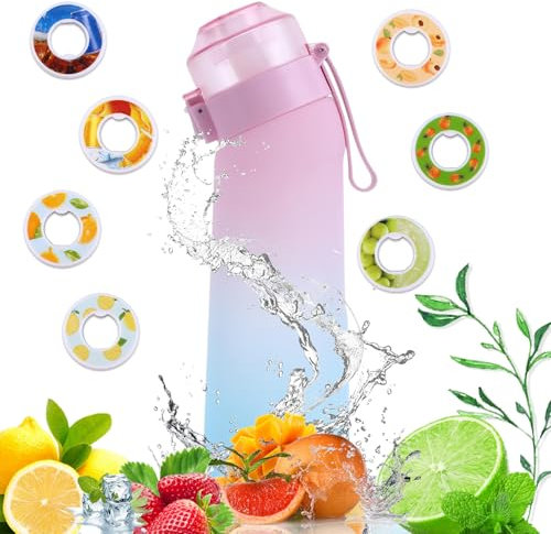 BIOSA Air Gourde Up 650ML Gourde Sport, Bouteille d'eau Air avec dosettes en 7 saveurs, Kit de Démarrage pour Bouteille d'air, Bouteilles sans BPA 0 sucre 0 calories, Pour le fitness