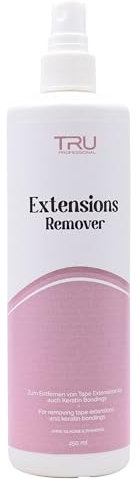 TRU Extensions Remover Spray XL 250ml - Lösemittel & Bondinglöser für Haarverlängerungen - Tape & Keratin mühelos lösen