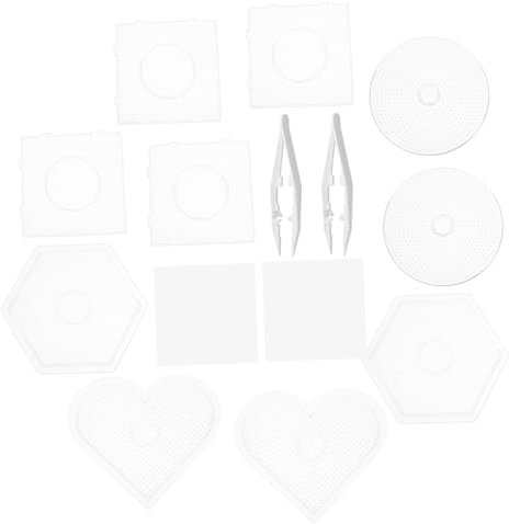 HAPINARY Plastic Crafts Beads Board Multi-Function Bead Pegboard Fuse Board Round Square Hexagon Shapes