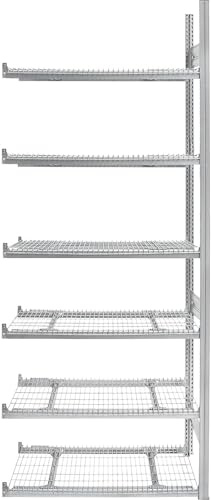 eurokraft | Steckregal Sprinkler | doppelseitig | Verzinkt | HxBxT 2500 x 1000 x 600 mm | Anbauregal
