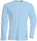 Kariban Herren T-Shirt Langarm Rundhals, Skyblue, XXL
