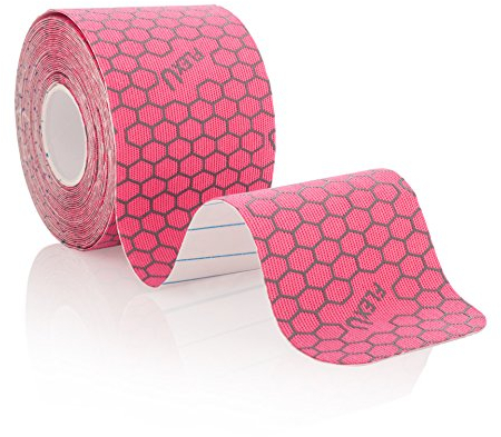 FLEXU - Supreme Kinesiologie Tape (5 Meter durchgehendes Rosa Tape) Synthetik Therapeutische Recovery Sport Tape