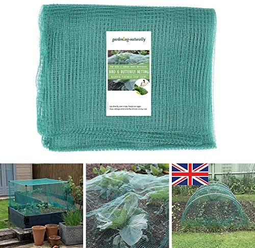 Gardening Naturally Soft Green Anti Butterfly Netting for Garden Fruit Crop Protection (2m x 10m)- Anti Bird Protection Mesh