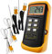 Thermomètre De Type K Avec Capteur De Thermocouple 1300 ° C (° C, ° F Et K Avec 4 Thermocouples (câblé Et Acier Inoxydable)