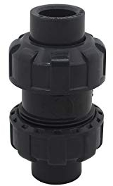 Kugelrückschlagventil 20 25 32 40 50 63mm PVC rückschlagventil klebmuffe mit feder beidseitig rückstauverschluss pool Klebefitting (Innendurchmesser 63mm)