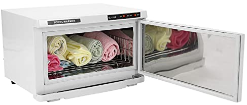 Ejoyous 16L 2-in-1 UV Handtuchwärmer, Heißer Gesicht Handtuch Schrank Sterilisator Desinfektion Kosmetik Kompressen Towel mit Temperaturregelung für Zuhause Schönheitssalon Friseurladen