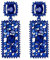 EVER FAITH Rechteck Ohrringe Blau Strass Kristall Geometrische Aussage Drop Kronleuchter Ohrstecker