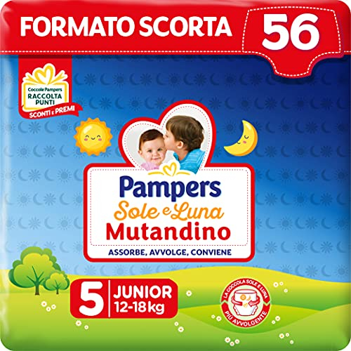 Pampers Sole&Luna Junior-Windelhöschen, Größe 5 (12-18 kg), 56 Windeln