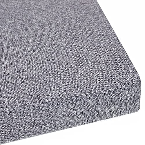 MMYing Sitzkissen für 2- und 3-Sitzer-Bank, mit 35D-Schaumstoff mit hoher Dichte, für Garten, Terrasse, Innen- und Außenbereich, Hellgrau, 140 x 40 x 5 cm