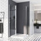 H.Y Duschkabine Eckeinstieg 80x90 cm, Dusche Falttür Duschwand Duschabtrennung NANO Glas ESG-Sicherheitsglas - Duschabtrennung Höhe 185cm