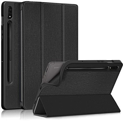 DINGGUAGUA Custodia per Samsung Galaxy Tab S7/S8 da 11 pollici, per Samsung Tab S8, nero
