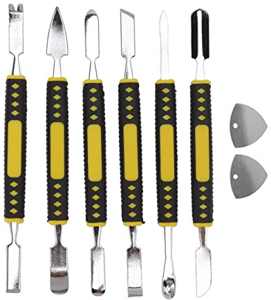 Yuecoom 6 Teiliges Elektronisches Hebelwerkzeug-Reparaturset,Elektronik öffnungs Hebel Werkzeug Reparatur Set, Professionelles ABS Griff Legierter Stahlstab für Tablets Laptop Handy Elektronikgerät