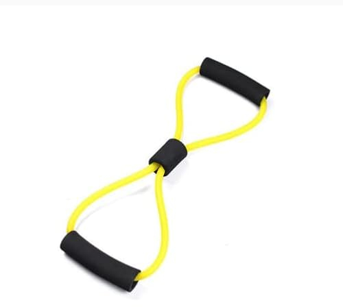 4 Widerstandsfähige elastische Zugseile für Ruderer, Bauch-Widerstandsband, Heim-Fitnessstudio, Sporttraining, elastische Bänder für Fitnessgeräte, B, Gelb