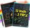 NCKIHRKK 2 Piezas Tableta Escritura Color, Pizarra Magica Infantil 12 Pulgadas para Niños Dibujen y Escriban, LCD Pizarra Magnetica, Tableta Escritura Borrable Adecuado, Azul + Naranja