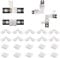 Connecteurs de bande lumineuse LED RGB 4 broches 10 pièces en forme de L + 10 pièces sans interruption pour bande LED multicolore SMD 5050