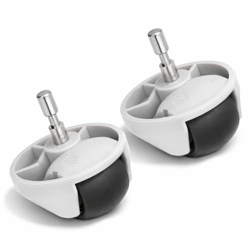Cerlingwee 2 Stück Vorderrad, Ersatzräder aus ABS und Gummi für Roboter Staubsauger 1S S50 T4 T7, Einfacher Austausch Universalrad Kompatibel mit Modellen