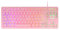 Mars Gaming MK023, Tastiera Gaming TKL, Tecnologia Ibrida H-Mech, Illuminazione FRGB Rainbow, Anti-ghosting, Compatibilità Universale, Rosa, Lingua Spagnola