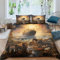 AAHARYA 3D-bedrucktes Bettbezüge-Set, Animal Ark, 3D-Bettwäsche-Set und Kissenbezüge, superweiche Mikrofaser-Bettbezüge mit Reißverschluss, Doppelbett (200 x 200 cm)