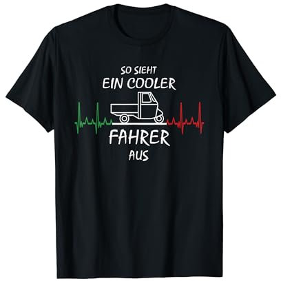 Herren APE 50 Dreirad Italien Fahne Ape Herzschlag APE T-Shirt