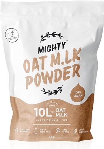 Oat Milk Powder. MIGHTY milk .1KG Bag, Makes 10L Ideal for Vegan's, Dairy Free, Lactose Free, Ideal for Tea, Coffee, cappicino, Cooking, Baking and much more
