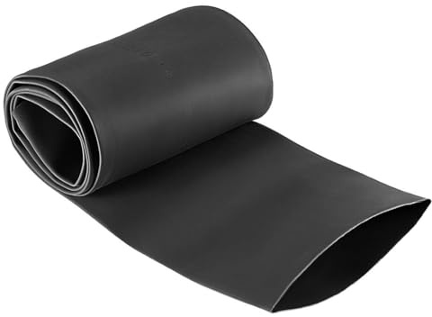 Guaina termorestringente Unifizz, 1 m, diametro 60 mm, larghezza piatta 98 mm, rapporto 2:1, tubo termoretraibile per manicotto del cavo, colore nero