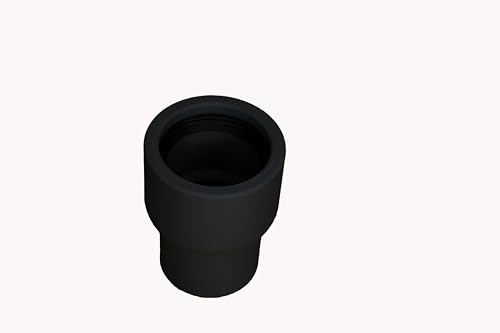 Adapter für Luft Absaugschlauch | Staubsaugerschlauch zum Aufschrauben - Werkstattabsaugung (DN50 mit HT Muffe, 35mm Schlauch Innen Durchmesser)