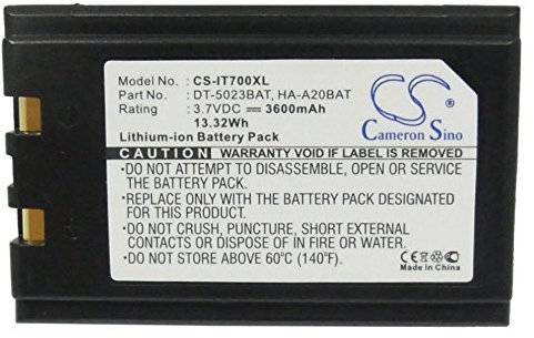 3600mAh 13.32Wh Battery Replacement for Fujitsu iPAD 100, iPAD 100-10, iPAD 100-10RF, iPAD 100-14, iPAD 100-14RF, 142, 142-01, 142-RFI Barcode Scanner fit Part No. CA50601-1000, DT-5023BAT, DT-5024L