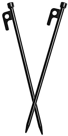 HANABASS 2stücke Metall Zeltpfähle Für Harten Boden Zelt-Camping-zubehör Zeltpfähle Aus Metall Zelt-bodenheringe Outdoor-zeltheringe Zelthering Für Camping Bodenpfähle Zur