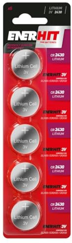 Pile Bouton au Lithium CR-2430, 3 V, 240 mAh, idéale pour Montres, télécommandes et appareils électroniques.