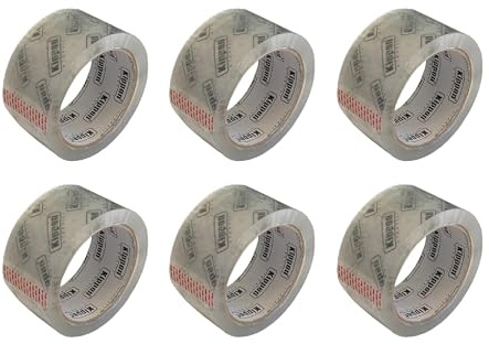 Kippen 9004TH - Confezione da 6 Rotoli di Nastro Adesivo per Imballaggio. Colore Trasparente. Misure: 66mt x 50mm.