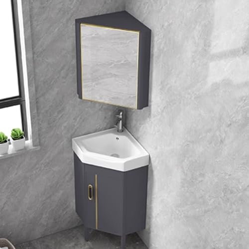 AYHARYLH Mobile Bagno con Lavabo, Piccolo Lavabo per Bagni,Mobile Bagno Lavabo Angolare,Lavandino per Il Lavaggio Igienico delle Mani,Piccolo Lavamano per WC Ospiti,per Piccoli Spazi