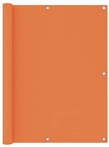 Hovothy Balkonbespannung Balkonsichtschutz Moderne Balkonverkleidung Sonnenschutz Sichtschutz für Schutz der Privatsphäre Balkon Dekoration Winddicht und UV-beständig Orange 120x600 cm