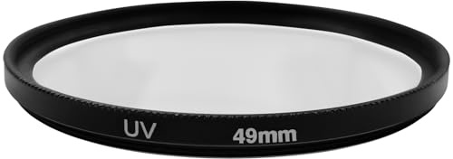 49mm UV Filter for Canon EOS R100 R50 R10 with RF-S 18-45mm Kit Lens, for Canon EOS M50 M50 Mark II M5 M6 M6 Mark II M200 M100 with EF-M 15-45mm Kit Lens & More Lenses with 49mm Filter Thread
