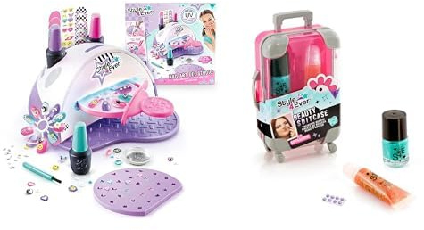 Canal Toys - Style 4 ever OFG 241- Nail Art Gel Studio Set mit echter UV-Nageltrocknerlampe, falschen Nägeln und Nagellack, und Style 4 Ever OFG 309 Mini Beauty Trolley Make-Up Set für Mädchen