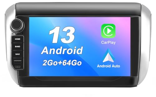 AWESAFE Autoradio Android 13 pour Peugeot 208/2008 (2012-2018), Écran Tactile 8 Pouces 2Go+64Go, CarPlay & Android Auto, GPS WiFi Bluetooth FM RDS, Commandes au Volant, Aide au Parking