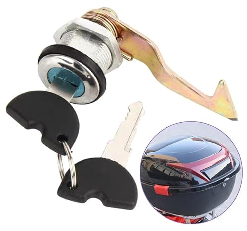 Motorrad Kofferschloss Kofferraumschloss Topcase Heckbox Schloss für Roller Scooter Motorrad，Aufbewahrungsbox Heckkastenschloss mit Schlüsseln