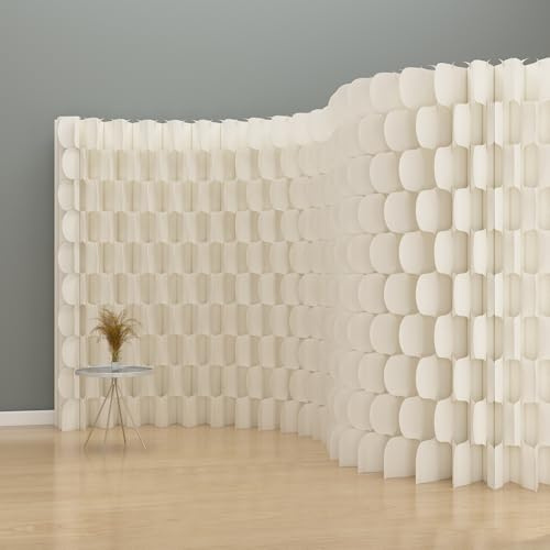 Raumteiler aus Papier Tragbarer Sichtschutz Ausziehbar- Ausziehbarer Sichtschutzwände Sichtschutz für Zuhause, Büro,Hotels, Geschäfte & Studios, Innenwandtrenner, Ausstellungen & Bekleidungsgeschäfte