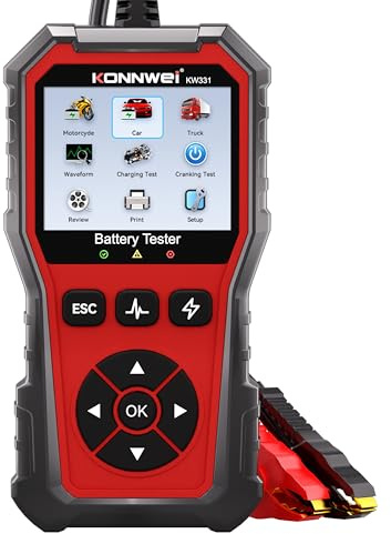 KONNWEI KW331 Tester per Batterie Auto 100-2000 CCA con Stampa Cloud 6V 12V 24V AGM Litio Gel Analizzatore Digitale Alternatore Automobilistico Sistema di Avviamento e Carica