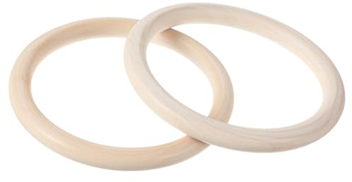 Guduling 2 Stück Holzringe Makramee für Bastelarbeiten, Holzringe zum Basteln, DIY-Projekte, Anhänger und Verbindungsstücke sowie Schmuck(Innendurchmesser:12cm, Stärke:15mm)