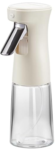 Trendicart Glass Oil Spray Bottle Dispenser - Kitchen Gadgets to Make Cooking Easy Multipurpose Comes with Brush Cleaning Cloth, White, 240ml