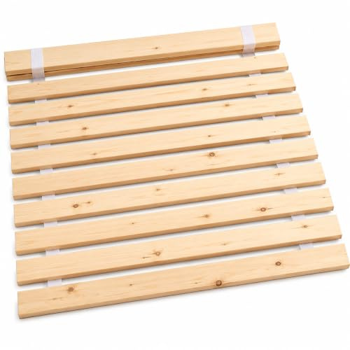 YORKSHIRE HOMEWARE Wooden Bed Slats | Wooden Mattress Frame and Platform | Replacement Bed Slats in Natural Pine Wood Colour Sturdy Pine Wood | Easy Assembly Beds (3ft Single)