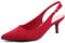 Greatonu Slingback Donna Scarpe Eleganti Decollete con Tacco Medio a Gattino e Punta, Rosso EU 40