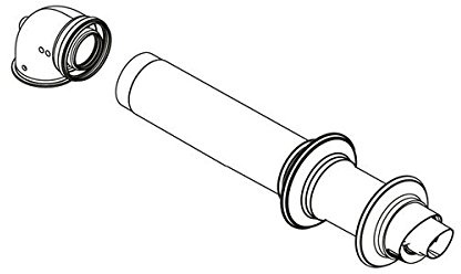 Ideal Logic/Independent Horiz Flue Term 1000mm 208174