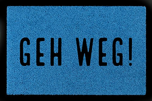 Interluxe FUSSMATTE Türmatte GEH Weg Besuch Flur Eingang Haustür Vintage Schmutzmatte Royalblau