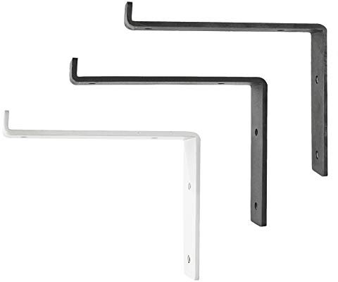 Natural Goods Berlin 2X Regalhalter, Regalträger, Wandregal | viele Farben mehrere Größen (NEUKÖLLN 250mm, Schwarz)