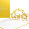 Pop Up Karte 50 in edlem Gold & Weiß - zum 50. Geburtstag & zur Goldhochzeit - 3D Karten zur Goldene Hochzeit – Geburtstagskarte & Glückwunschkarte - als Deko, Geschenkgutschein zum Jubiläum