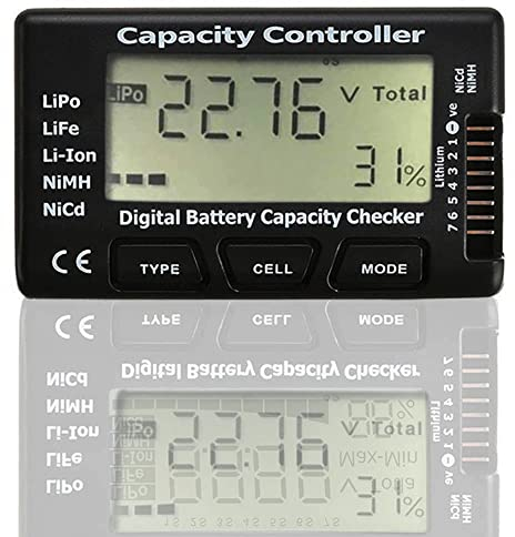 RUNCCI-YUN Digital Battery Capacity Checker,fuer LiPo LiFe Li-Ion NiMH Nicd RC Akkus
