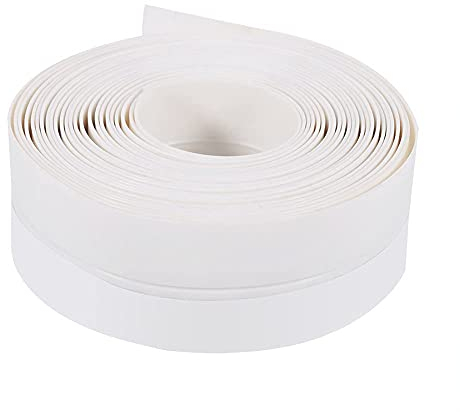 Bande d'étanchéité autocollante en caoutchouc de silicone pour porte et fenêtre - 3,5 cm de large - Étanche - Coupe-vent - Anti-poussière - Insonorisant - 5 m (blanc)