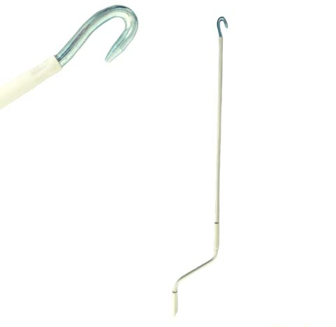 TENDAGGIMANIA Gardinenstange für Sonnensegel, ausziehbar, universell, mit Griff (Elfenbein, 220 cm)